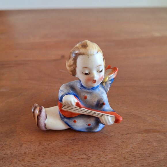 Hummel Figurine Angel  Playing Guitar - Candle Holder - Germany - Picture 1 of 6